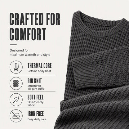 ✨2026 Collection at 50% OFF & FREE SHIPPING🎁JMIERR Men's Crewneck Sweater Soft Casual Sweaters Classic Long Sleeve Pullover Sweaters with Ribbing Edge