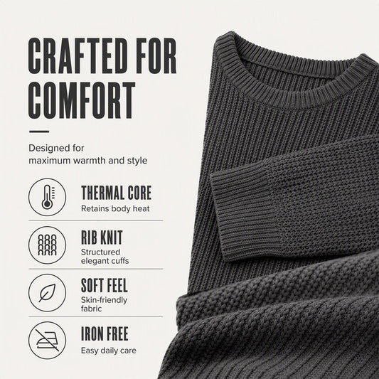 ✨2026 Collection at 50% OFF & FREE SHIPPING🎁JMIERR Men's Crewneck Sweater Soft Casual Sweaters Classic Long Sleeve Pullover Sweaters with Ribbing Edge