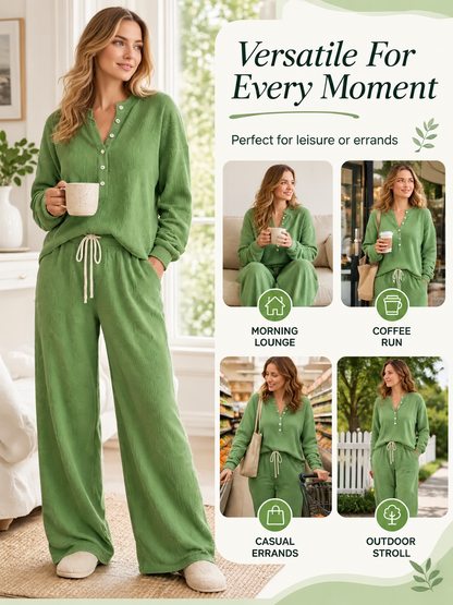 🌸🌸LAST DAY SAVE 49% Women's Waffle Knit Lounge Set