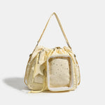 Star Print Drawstring Shoulder Bag