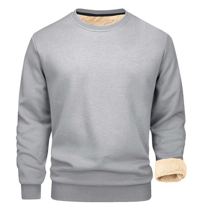 Men's Sherpa Fleece Lined Crewneck Sweatshirt - Thick Warm Loose Fit Winter Pullover, M-5XL