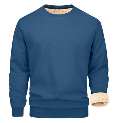 Men's Sherpa Fleece Lined Crewneck Sweatshirt - Thick Warm Loose Fit Winter Pullover, M-5XL