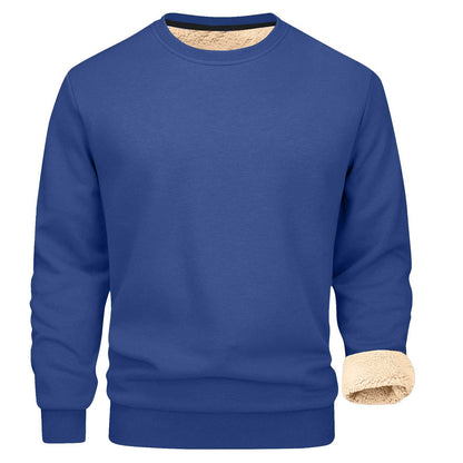 Men's Sherpa Fleece Lined Crewneck Sweatshirt - Thick Warm Loose Fit Winter Pullover, M-5XL