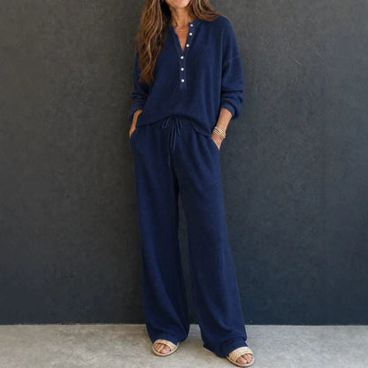 🌸🌸LAST DAY SAVE 49% Women's Waffle Knit Lounge Set
