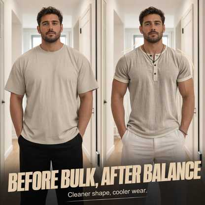 ⌛Limited Time Offer – Men’s Breathable Short Sleeve Henley Shirt