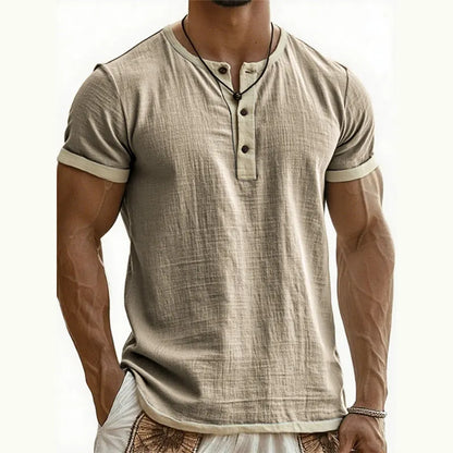 ⌛Limited Time Offer – Men’s Breathable Short Sleeve Henley Shirt
