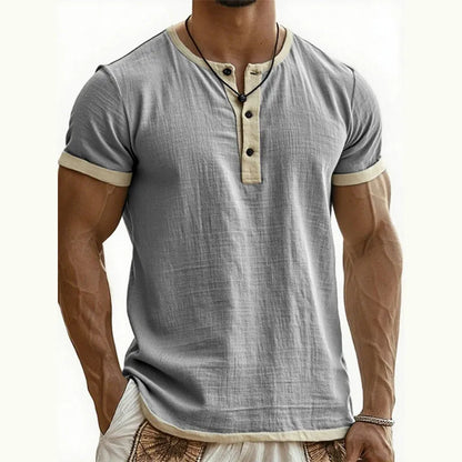 ⌛Limited Time Offer – Men’s Breathable Short Sleeve Henley Shirt