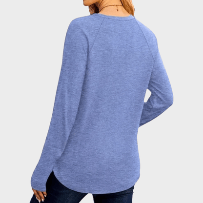 💘Top Seller🌸Women's Tunic Top Long Sleeve Round Neck with Thumb Holes
