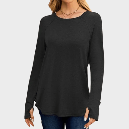 💘Top Seller🌸Women's Tunic Top Long Sleeve Round Neck with Thumb Holes