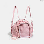 Star Print Drawstring Shoulder Bag