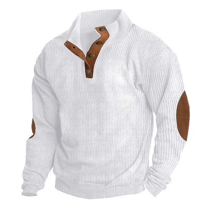 🏷️ Elevated Texture | Men's Corduroy Stand-Collar Sweatshirt