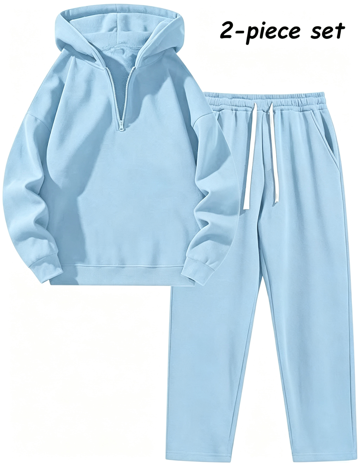 ⚡Hot Sales 50% OFF🔥Men's Plain Two-piece Casual Sporty Sweatsuit Set