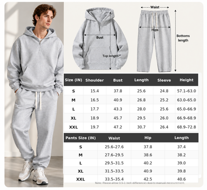 ⚡Hot Sales 50% OFF🔥Men's Plain Two-piece Casual Sporty Sweatsuit Set