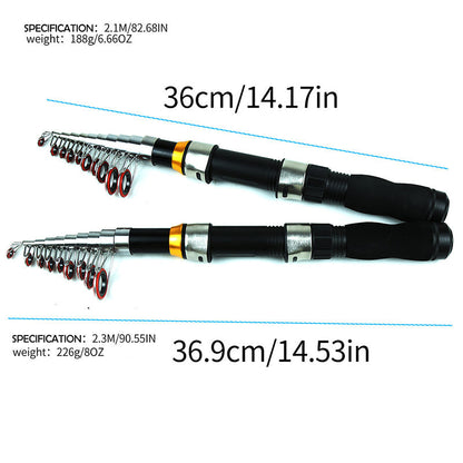 Complete Travel Fishing Gear Set & Carrying Bag